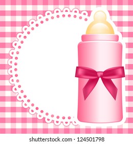 Vector background with baby bottle