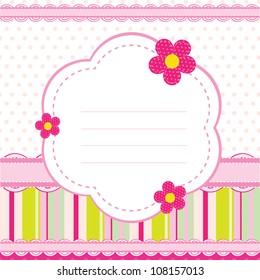 Vector Background For A Baby Girl