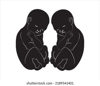 Vector background baby silhouette, suitable for health presentation, stickers and more