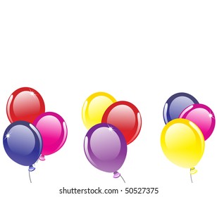 vector background with balloons.