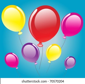 vector background with balloons.