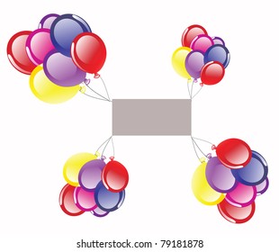 vector background with balloons.