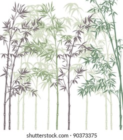 vector background with bamboo forest