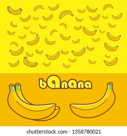 VECTOR BACKGROUND BANANA FRUITS