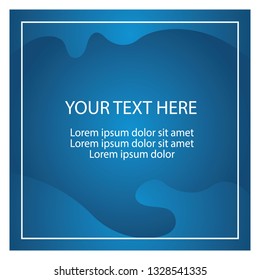 Vector background banner design blue color, curve style in eps.10. Simple template easy to use