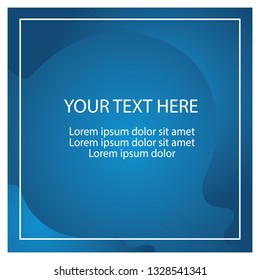 Vector background banner design blue color, curve style in eps.10. Simple template easy to use
