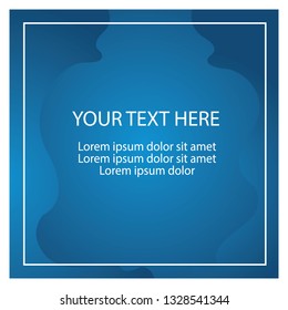 Vector background banner design blue color, curve style in eps.10. Simple template easy to use