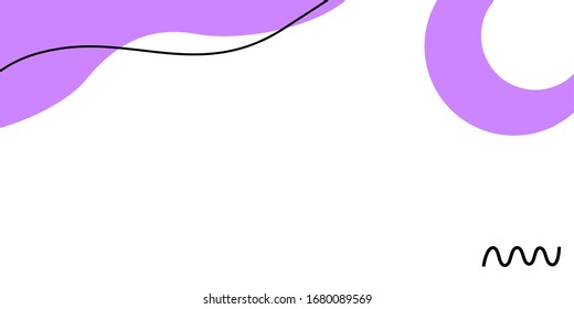 vector background banner with purple curves, simple and elegant