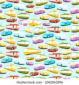 Vector background based on transport and cars