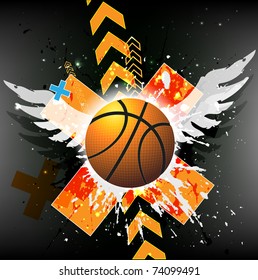 vector background of basketball sport