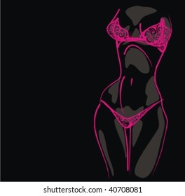 VECTOR Background with a beautiful female body