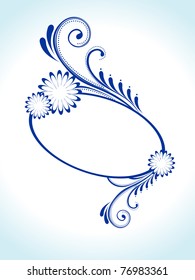 vector background with beautiful floral decorated frame