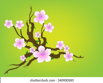 VECTOR background with beautiful flower