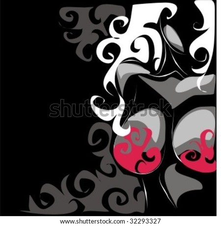 VECTOR  Background with the beautiful girl