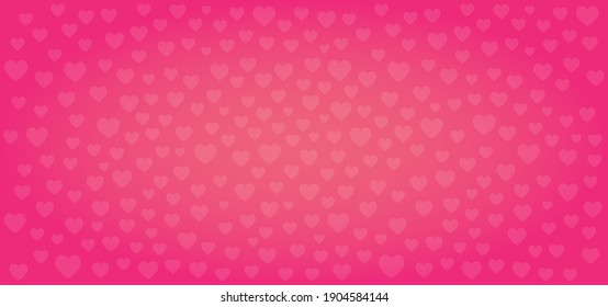 Vector background with beautiful pink hearts