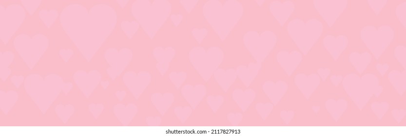 Vector background with beautiful pink hearts