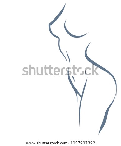 VECTOR Background with the beautiful young   woman 