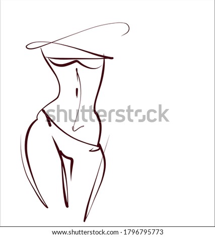 VECTOR Background with the beautiful young   woman in bikini