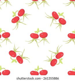 Vector background with berries of briar. Seamless pattern for for fabric, paper and other printing.