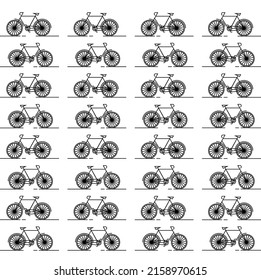 Fondo vectorial de la bicicleta, color negro estilo plano