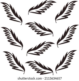 Vector background of black bird's feathers. SVG art svg