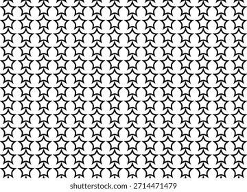 Fondo de Vector de estrellas de contorno negro sobre un fondo blanco. Elemento de diseño. Patrón de Vector moderno estricto para el empaquetado, cubierta, publicidad, cartel. Brilla. Festiva, regalos. Textil.