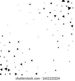 Vector background black flying triangles on a white background