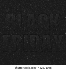 Vector background. Black Friday. Starry dark sky. Eps 10. Night shopping.