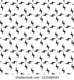 Vector background in black, lightning bolts in white