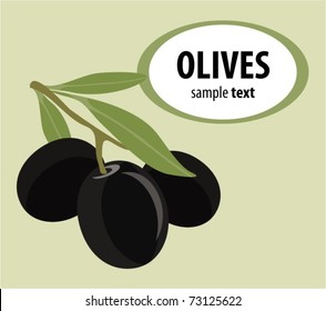 vector background. black olives
