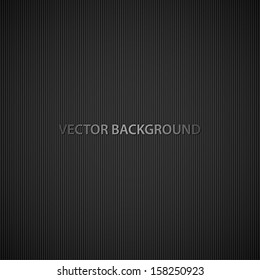 Vector background of black stripy / striped texture (stripe pattern, horizontal lines). Dark fluted paper / wallpapers. Abstract backdrop