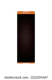 Vector background with black textured topographical contour of K2