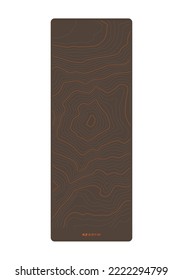 Fondo vectorial con contorno topográfico texturado negro, mapa vertical de K2