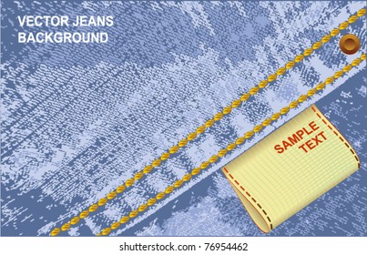 Vector background blank jeans label