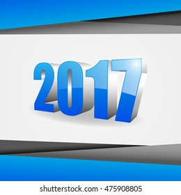 Vector background with blue 2017, modern design