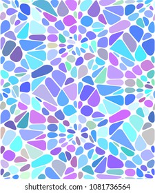 Vector background with a blue broken stained glass.  Broken window