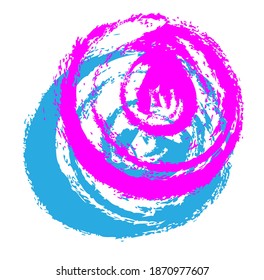 Vector background with blue circles of different sizes, web page decoration. Template for a splash, texture drawing for a greeting card.