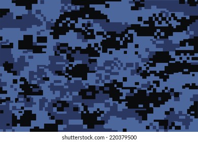 vector background of blue digital camoflage pattern