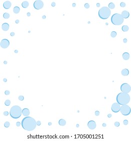 Vector background in blue drops on a white background