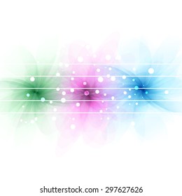 Vector background with blue flowers. EPS 10. Contains transparent objects.