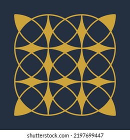 Vector background. Blue and gold color. Modern graphic pattern. Luxurious abstract art pictures and backgrounds.