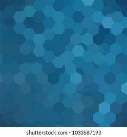 Vector background with blue hexagons. Can be used in cover design, book design, website background. Vector illustration