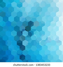 Vector background with blue hexagons. Can be used in cover design, book design, website background. Vector illustration
