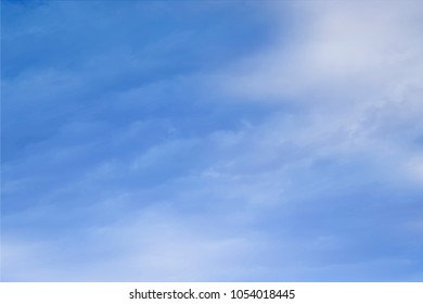 Vector background with blue sky with clouds.