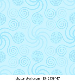 Vector background from blue snowflakes. Frosted glass. Wrapping paper. Seamless pattern.