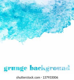 Vector background. Blue watercolor splash.