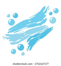 Vector background with blue waves and bubbles. Design for wallpaper, paper, packaging, websites, shops, prints and the web.