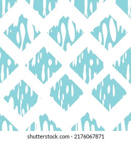 Vector background with blue waves. Mosaic of blue patterns. Japanese waves, liquid, ocean wave.