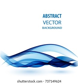 Vector background with blue waves for your business