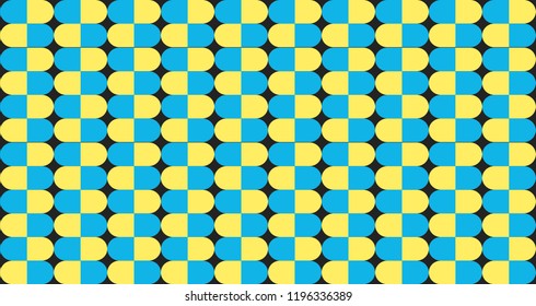 Vector background with blue and yellow pilles. Vector illustration.